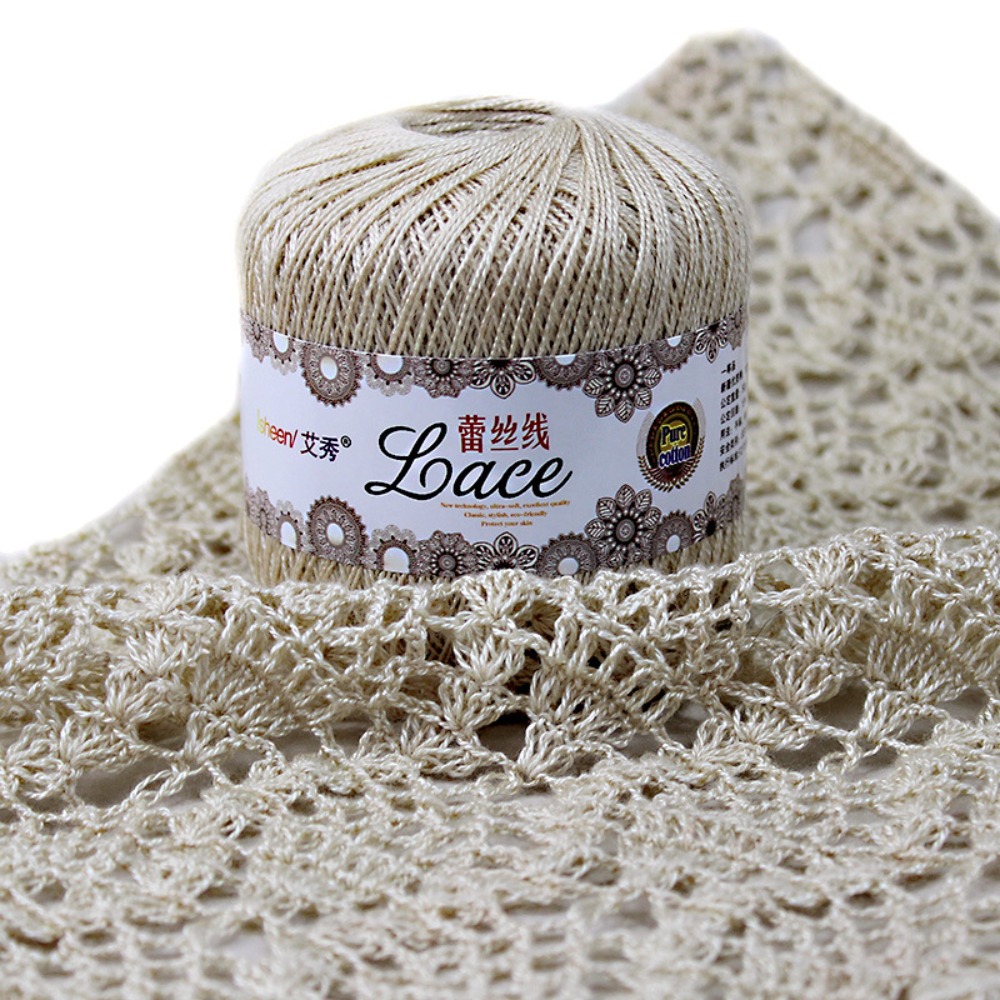 50g/Ball Soft Cotton Lace Yarn - đánh giá và giá Cotton Embroidery Thread Skeins