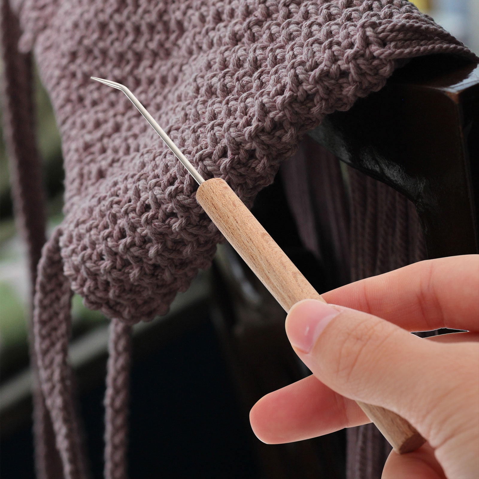 1Pcs Crochet Hook Wooden Handl - đánh giá và giá Wooden Crochet Hooks Ergonomic Handle