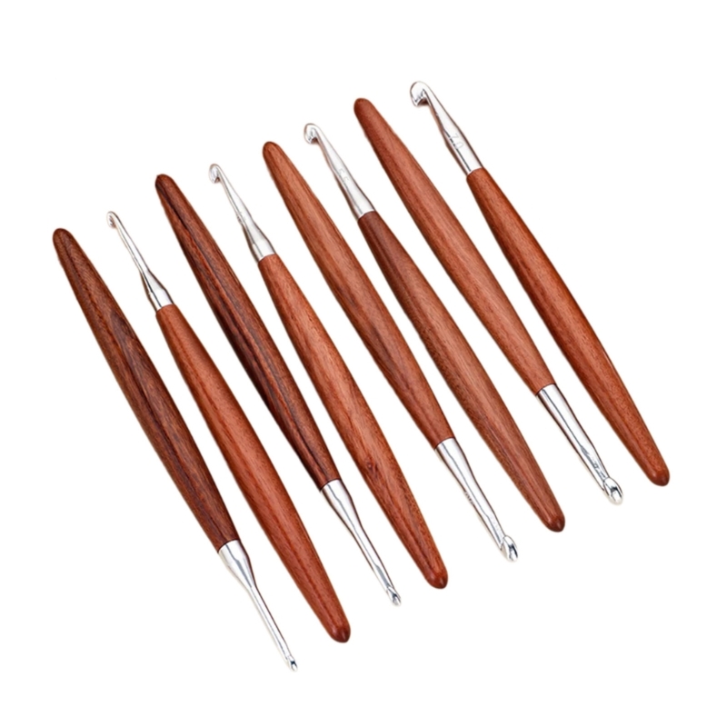F68E 8 Cái Tay Cầm Bằng Gỗ Móc - đánh giá và giá Wooden Crochet Hooks Ergonomic Handle