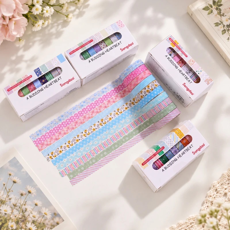 10 Rolls Floral Pastel Washi T - đánh giá và giá Scrapbooking