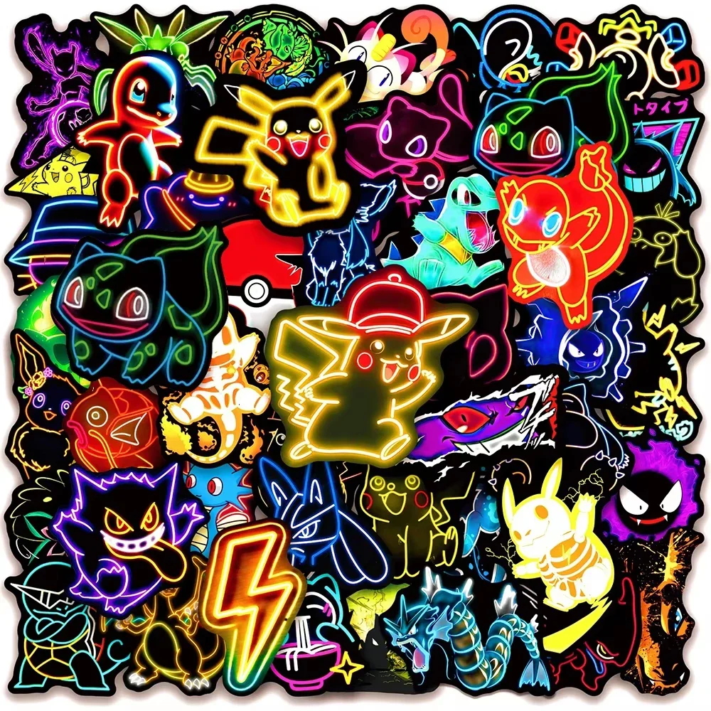 100pcs Neon  Pokémon  Stickers - đánh giá và giá Scrapbooking