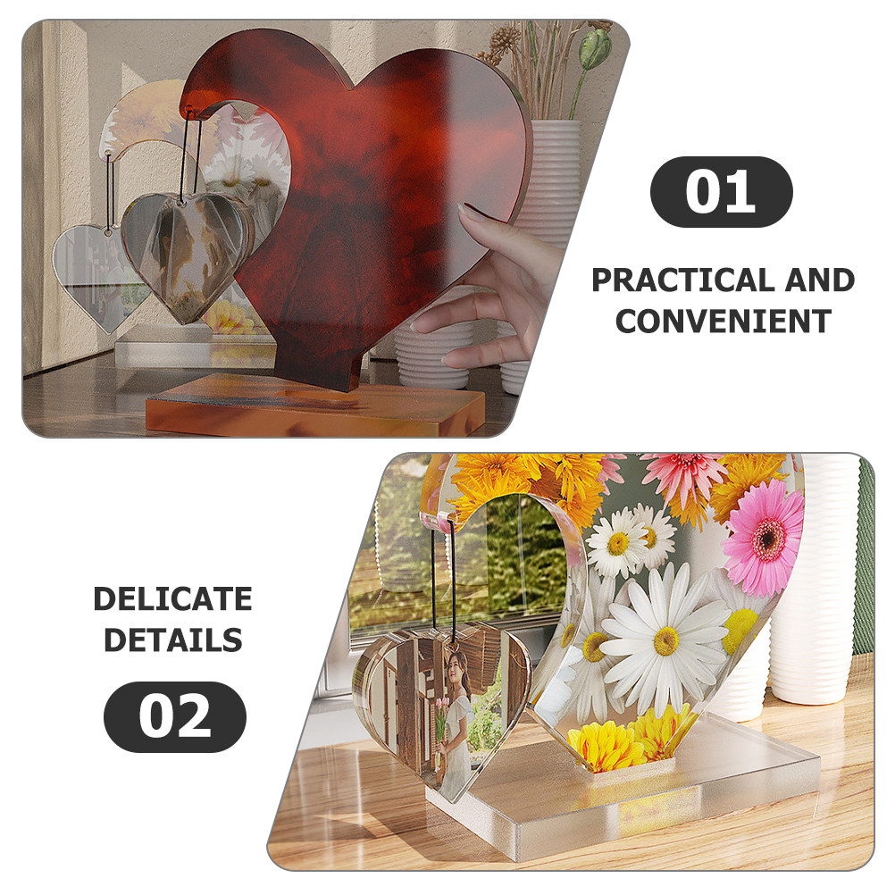 1Set Creative Heart Silicone M - đánh giá và giá Silicone Epoxy Resin Molds Set